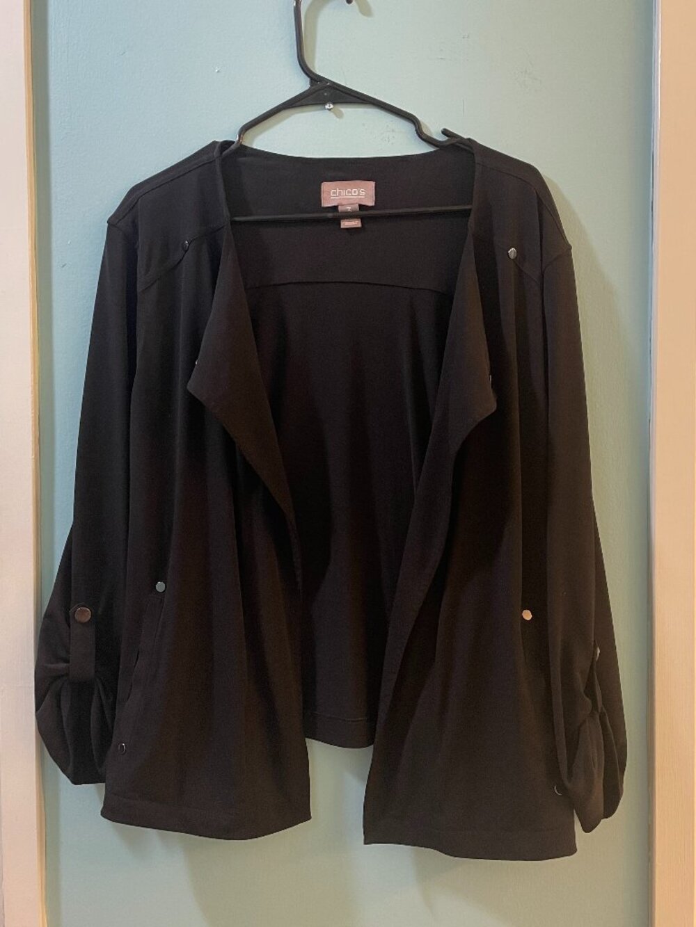 Chico's Black Jacket, Size 3(16, XL)